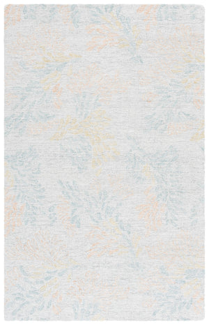 Safavieh Jardin Hand-tufted Area Rug - Elegant Floral Design, Cozy Wool & Cotton Blend For Inviting Spaces Grey ,Rust 80% Wool,20% Cotton Jar126f-4