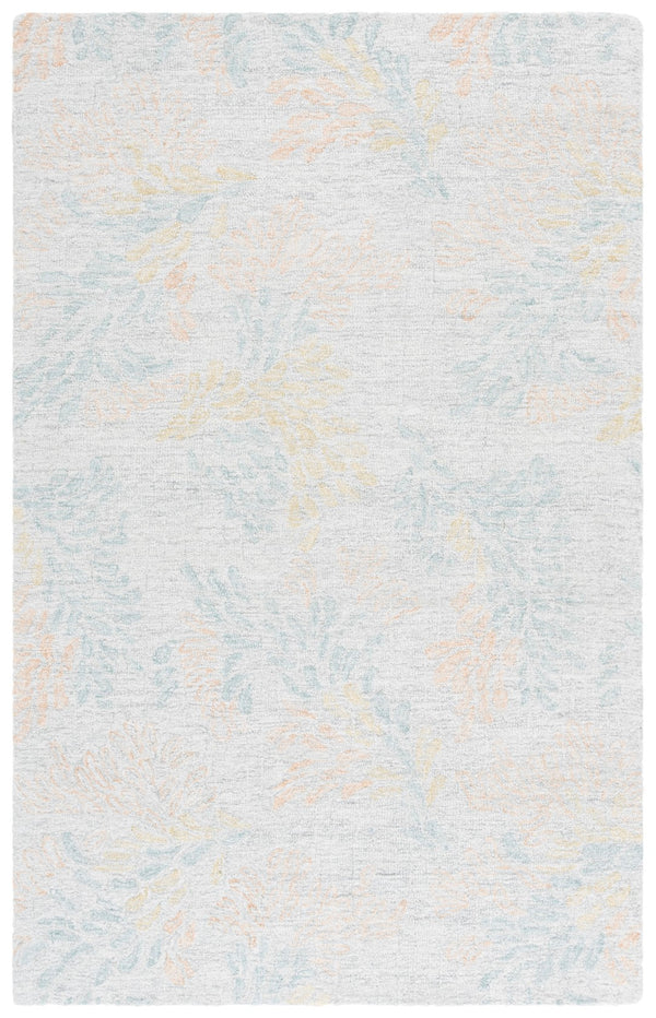 Safavieh Jardin Hand-tufted Area Rug - Elegant Floral Design, Cozy Wool & Cotton Blend For Inviting Spaces Grey ,Rust 80% Wool,20% Cotton Jar126f-4