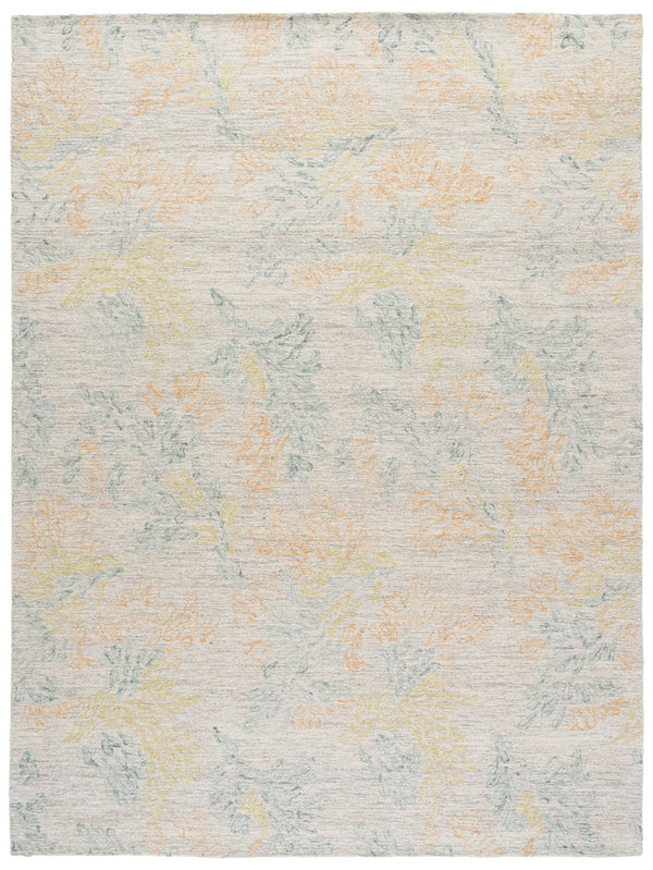 Safavieh Jardin Hand-tufted Area Rug - Elegant Floral Design, Cozy Wool & Cotton Blend For Inviting Spaces Grey ,Rust 80% Wool,20% Cotton Jar126f-4