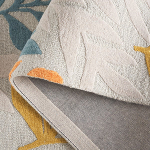 Safavieh Jardin Hand-tufted Wool Pile Area Rug - Elegant Floral Design For Artisanal Home Decor Charm Grey ,Blue Wool Pile Jar158m-3