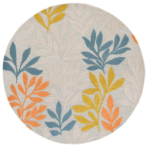 Safavieh Jardin Hand-tufted Runner Area Rug - Luxurious Floral Design In Elegant Hues For Stylish Decor Grey ,Blue Wool Pile Jar158m-6r