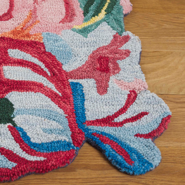 Safavieh Jardin 5' X 8' Hand-tufted Navy And Pink Floral Area Rug – Luxurious Wool Blend, Durable & Stylish Navy ,Pink 80% Wool,20% Cotton Jar175n-5