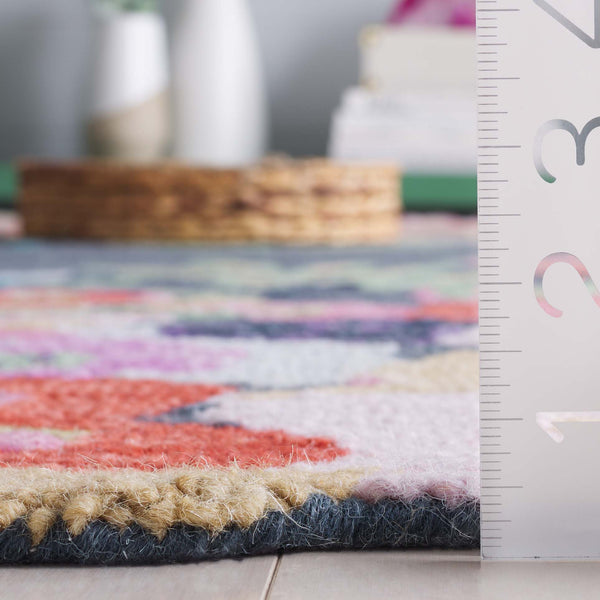 Safavieh Jardin Hand Tufted Floral Area Rug - Luxurious Wool Blend For Timeless Elegance In Your Home Decor Grey ,Pink 80% Wool,20% Cotton Jar176f-5