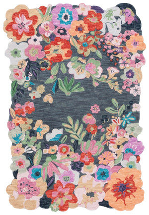 Safavieh Jardin Hand Tufted Floral Area Rug - Luxurious Wool Blend For Timeless Elegance In Your Home Decor Grey ,Pink 80% Wool,20% Cotton Jar176f-5