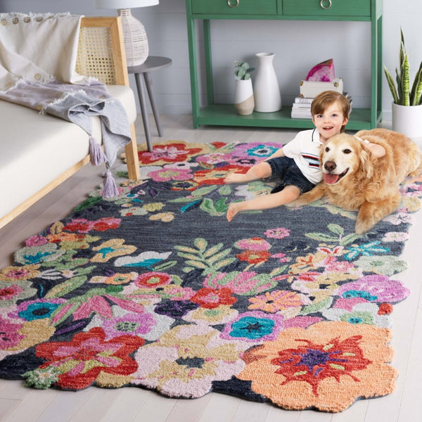 Safavieh Jardin Hand Tufted Wool Floral Area Rug Soft Country Charm for Living Bedroom JAR176F-6
