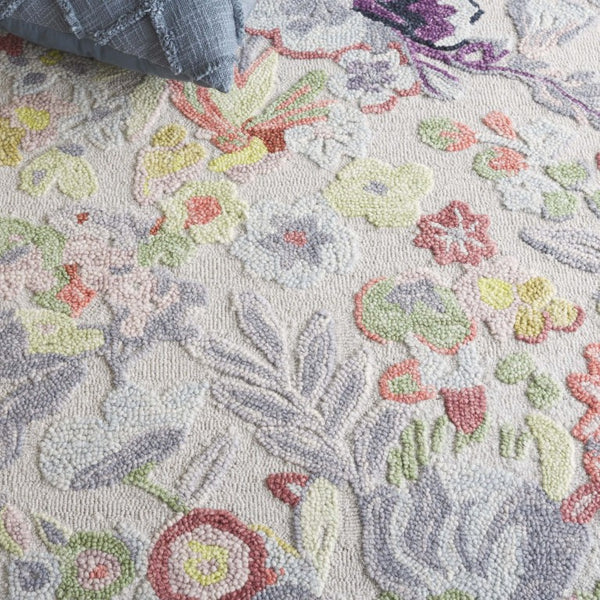 Safavieh Jardin Hand-Tufted Wool Floral Rug Bohemian Blooms for Living Room or Bedroom JAR176Y-4