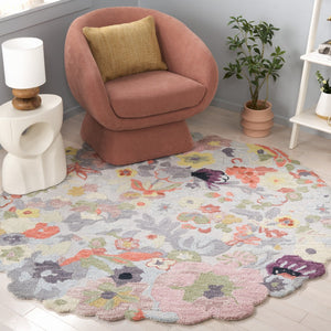 Safavieh Jardin Enchanted Garden Area Rug - Hand-tufted Floral Design For Luxurious Home Decor Style Green ,Pink 80% Wool,20% Cotton Jar176y-3