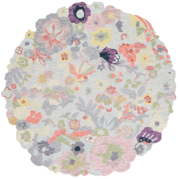 Safavieh Jardin Enchanted Garden Area Rug - Hand-tufted Floral Design For Luxurious Home Decor Style Green ,Pink 80% Wool,20% Cotton Jar176y-3