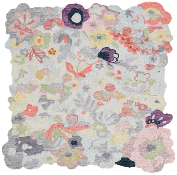 Safavieh Jardin Enchanted Garden Area Rug - Hand-tufted Floral Design For Luxurious Home Decor Style Green ,Pink 80% Wool,20% Cotton Jar176y-3