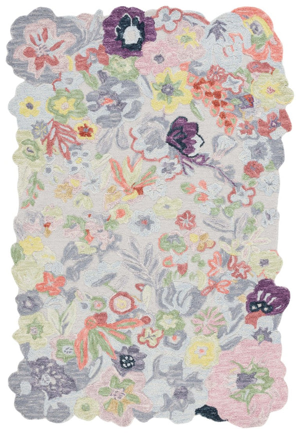 Safavieh Jardin Hand Tufted Wool Floral Area Rug Soft Blooms for Living Room or Bedroom JAR176Y-6