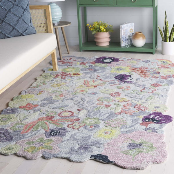 Safavieh Jardin Hand Tufted Wool Floral Area Rug Soft Blooms for Living Room or Bedroom JAR176Y-6