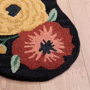 Safavieh Jardin Hand-Tufted Black And Pink Wool-Cotton Rug — Low-Pile Artisanal Accent For Entryways 3'-0" x 5'-0" JAR201Z-3
