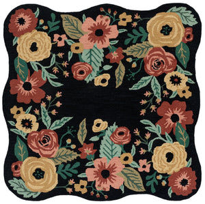 Safavieh Jardin Hand-Tufted Black & Pink Runner Rug — Wool-Cotton Blend, Floral Motif, Cozy Hallway Accent 2'-3" x 8'-0" JAR201Z-28