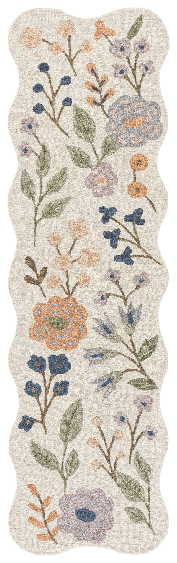 Safavieh Jardin Hand-Tufted Ivory Sage Runner — Wool-Cotton Blend, Low-Profile Pile, Artisanal Hallway Accent 2'-3" x 8'-0" JAR202A-28