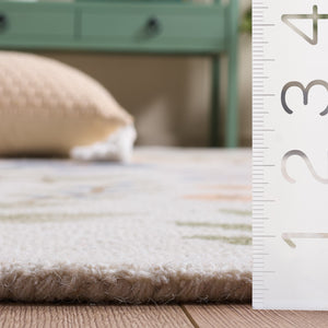Safavieh Jardin Hand-Tufted Ivory And Sage Area Rug — Wool-Cotton Blend, Low Pile, Soft Durable Texture For Living Roomsbedroomsdining Areas 6'-0" x 9'-0" JAR202A-6