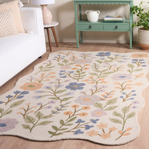 Safavieh Jardin Hand-Tufted Ivory Sage Runner — Wool-Cotton Blend, Low-Profile Pile, Artisanal Hallway Accent 2'-3" x 8'-0" JAR202A-28