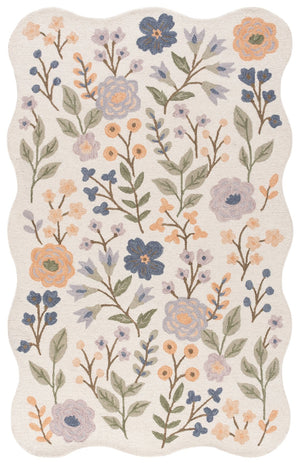 Safavieh Jardin Hand-Tufted Ivory Sage Floral Rug — Wool-Cotton Blend, Low-Profile Pile, Cozy Timeless Style 3'-0" x 5'-0" JAR202A-3