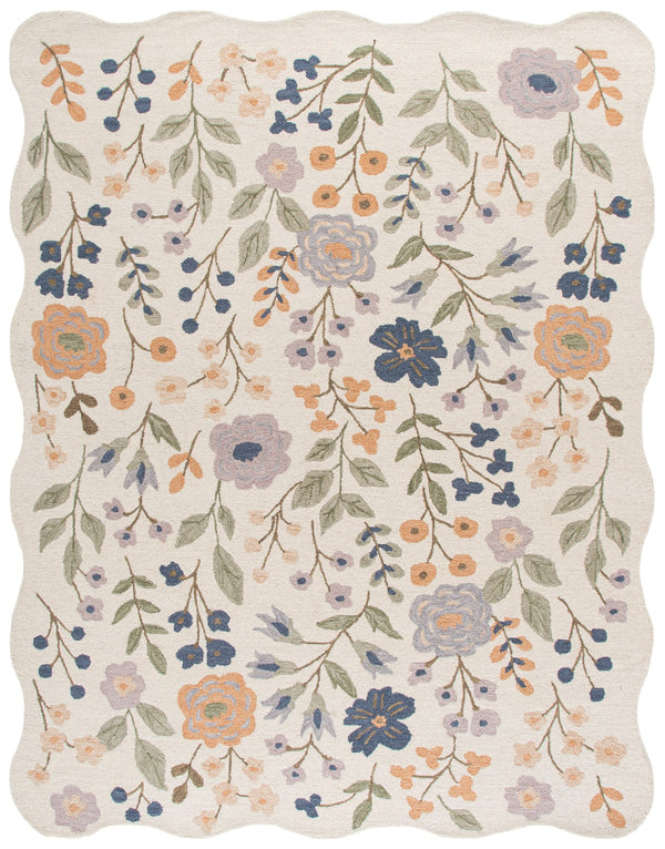 Safavieh Jardin Hand-Tufted Ivory And Sage Area Rug, 80% Wool 20% Cotton, Low-Profile Plush 3/8" Pile Warmth 9'-0" x 12'-0" JAR202A-9