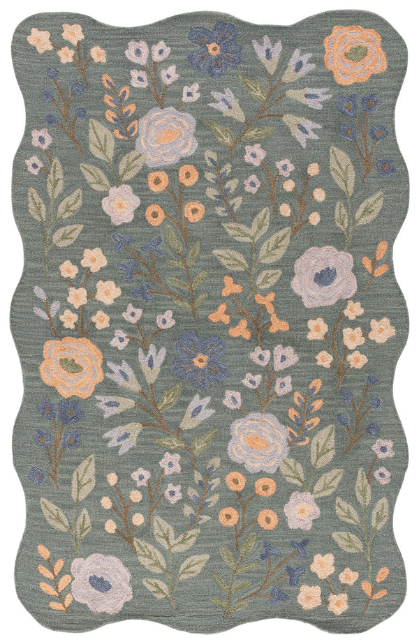 Safavieh Jardin Hand-Tufted Wool Area Rug In Muted Grey Sage — Plush 80% Wool 20% Cotton, Farmhouse Elegance 8'-0" x 10'-0" JAR202F-8