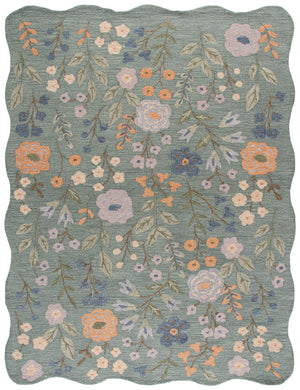 Safavieh Jardin Hand‑Tufted Wool Rug In Grey Sage — Subtle Floral Motif, Low Pile, Artisanal Indian Craftsmanship 4'-0" x 6'-0" JAR202F-4