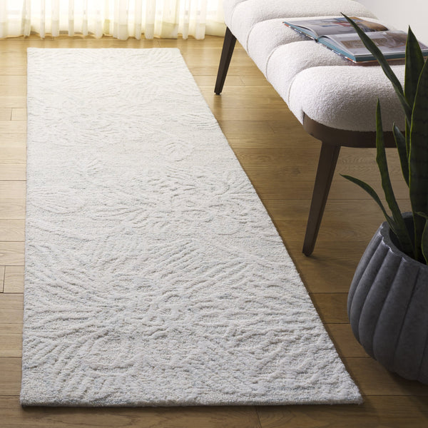 Safavieh Jardin Hand-tufted Runner Rug - Elegant Floral Design In Soft Teal And Ivory For Sophisticated Spaces Light Teal ,Ivory 80% Wool,20% Cotton Jar225j-28