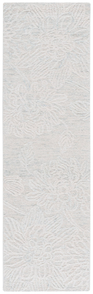 Safavieh Jardin Hand-tufted Runner Rug - Elegant Floral Design In Soft Teal And Ivory For Sophisticated Spaces Light Teal ,Ivory 80% Wool,20% Cotton Jar225j-28