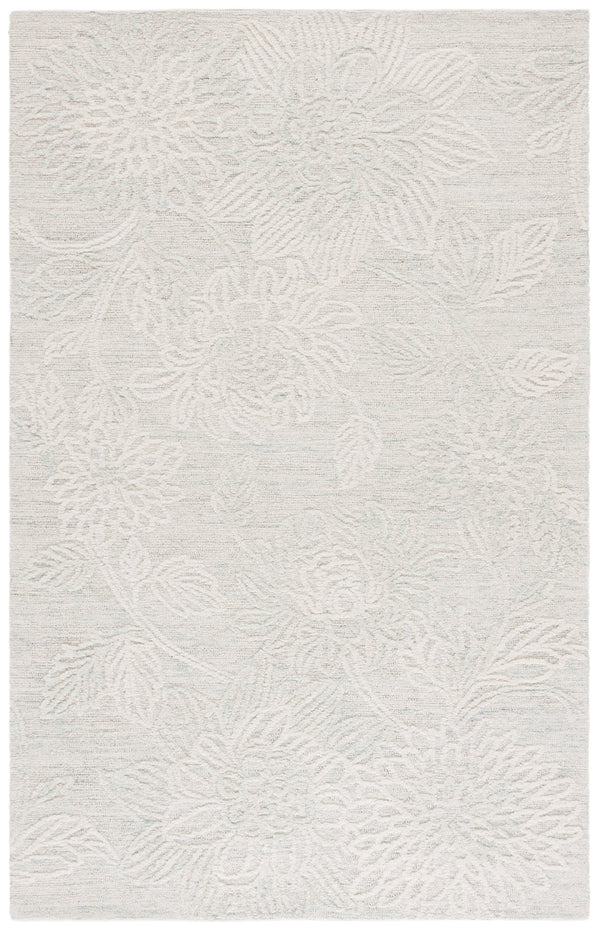 Safavieh Jardin Hand-tufted Runner Rug - Elegant Floral Design In Soft Teal And Ivory For Sophisticated Spaces Light Teal ,Ivory 80% Wool,20% Cotton Jar225j-5