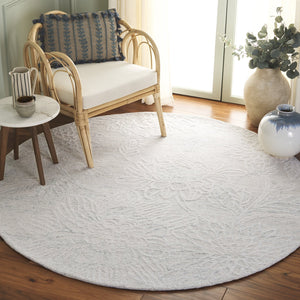 Safavieh Jardin Hand-tufted Runner Rug - Elegant Floral Design In Soft Teal And Ivory For Sophisticated Spaces Light Teal ,Ivory 80% Wool,20% Cotton Jar225j-6r