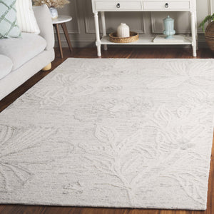 Safavieh Jardin Hand-tufted Floral Runner Rug - Elegant Wool-cotton Blend For Timeless Home Décor Solutions Light Grey ,Ivory 80% Wool,20% Cotton Jar226f-5