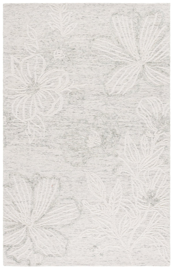 Safavieh Jardin Hand-tufted Floral Runner Rug - Elegant Wool-cotton Blend For Timeless Home Décor Solutions Light Grey ,Ivory 80% Wool,20% Cotton Jar226f-5