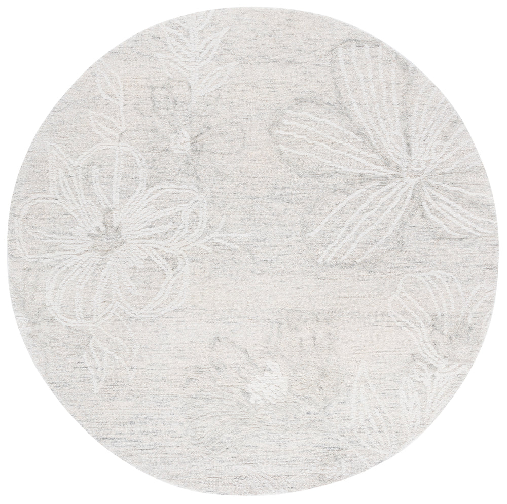 Safavieh Jardin Floral Hand-tufted Area Rug – Sumptuous Wool Blend With Timeless Elegance For Any Room Light Grey ,Ivory 80% Wool,20% Cotton Jar226f-9