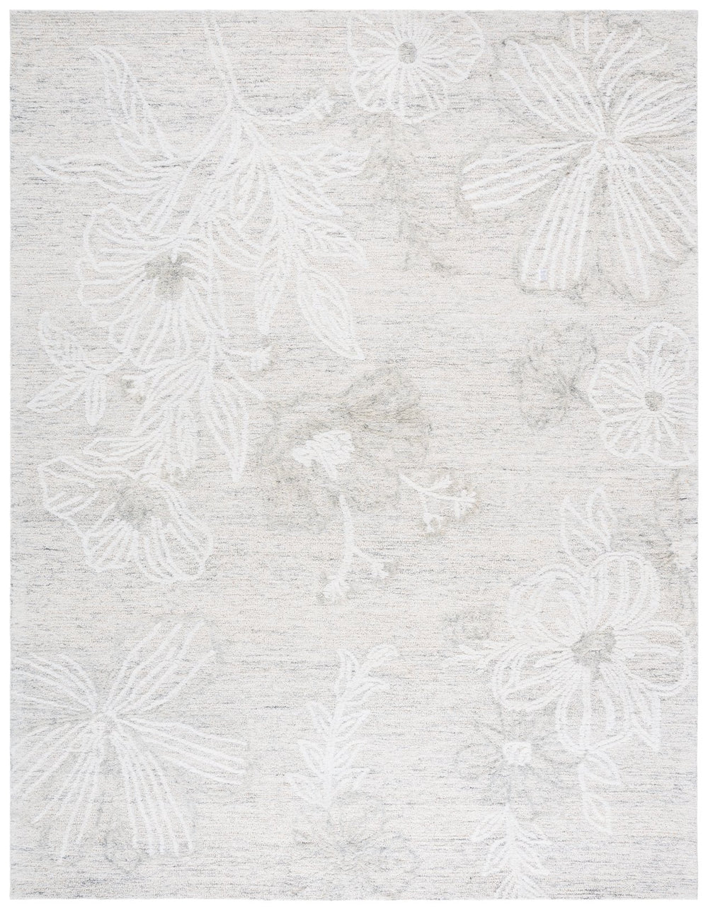 Safavieh Jardin Hand-tufted Floral Runner Rug - Elegant Wool-cotton Blend For Timeless Home Décor Solutions Light Grey ,Ivory 80% Wool,20% Cotton Jar226f-8