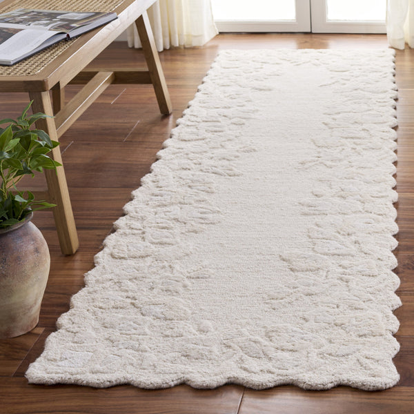 Safavieh Jardin Hand-Tufted Ivory Floral Runner Rug — Wool-Cotton Blend, Durable Hallway Accent, Handmade India 2'-3" x 8'-0" JAR227A-28