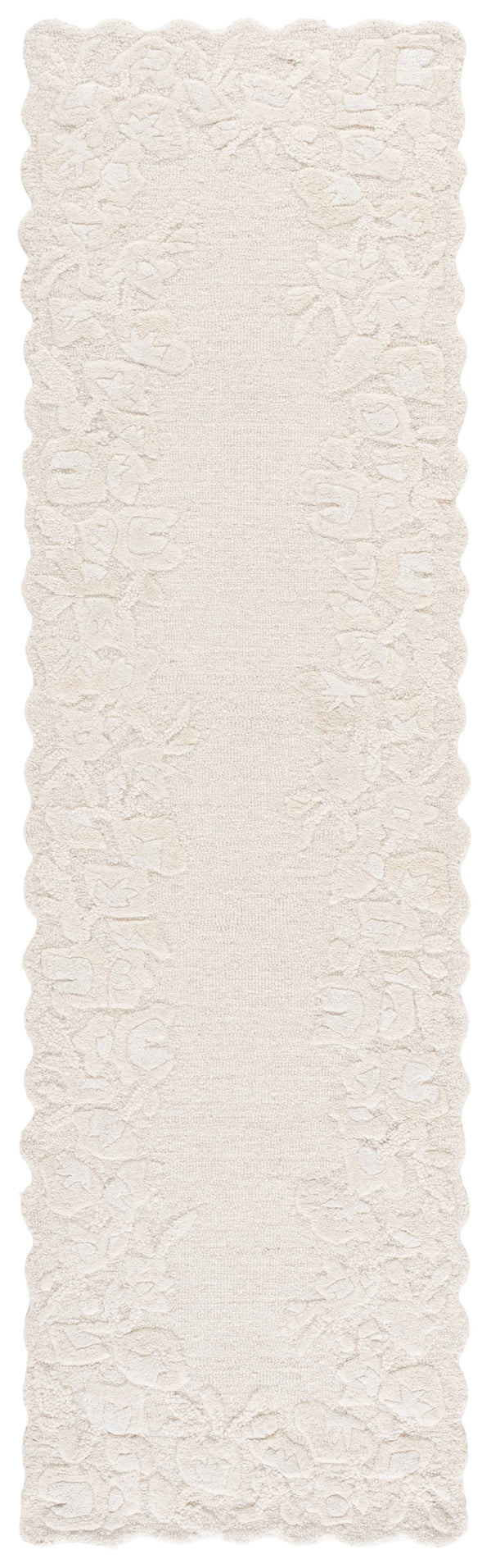 Safavieh Jardin Hand-Tufted Ivory Floral Runner Rug — Wool-Cotton Blend, Durable Hallway Accent, Handmade India 2'-3" x 8'-0" JAR227A-28