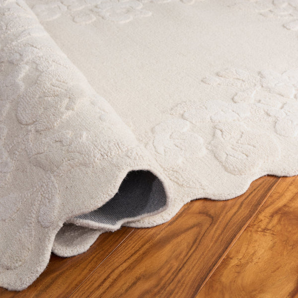 Safavieh Jardin Ivory Hand-Tufted Square Area Rug With Floral Motif, Wool-Cotton Blend, Low Pile Elegance 6'-0" x 6'-0" JAR227A-6SQ