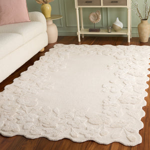 Safavieh Jardin Hand-Tufted Ivory Floral Runner Rug — Wool-Cotton Blend, Durable Hallway Accent, Handmade India 2'-3" x 8'-0" JAR227A-28