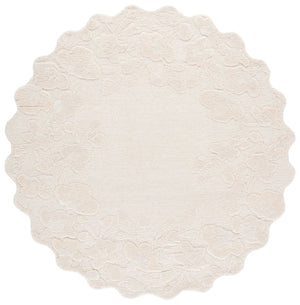 Safavieh Jardin Ivory Hand-Tufted Square Area Rug With Floral Motif, Wool-Cotton Blend, Low Pile Elegance 6'-0" x 6'-0" JAR227A-6SQ