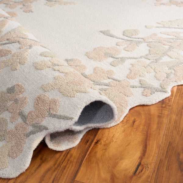 Safavieh Jardin Hand-Tufted Wool-Cotton Area Rug In Beige And Rust Floral — Durable, Soft, Artisanal Charm 6'-0" x 9'-0" JAR228B-6