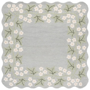 Safavieh Jardin Hand-Tufted Floral Rug In Grey Ivory — Wool-Cotton Blend, Low Pile Elegance For Living Rooms 9'-0" x 12'-0" JAR229F-9