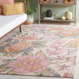 Safavieh Jardin 255 JAR255 Handtufted  Rug Ivory / Pink JAR255U-8