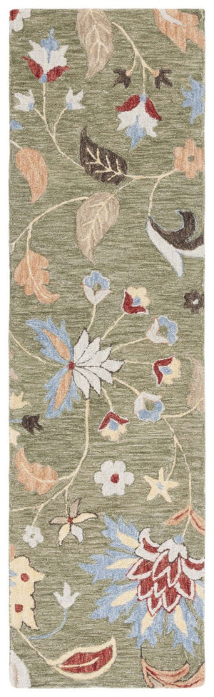 Safavieh Jardin 256 JAR256 Handtufted  Rug Green / Blue JAR256Y-8