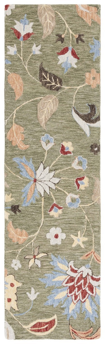 Safavieh Jardin 256 JAR256 Handtufted  Rug Green / Blue JAR256Y-8