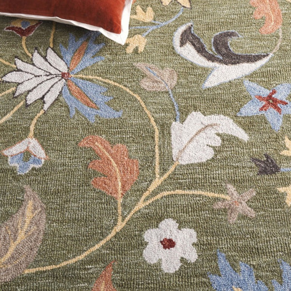 Safavieh Jardin Hand-Tufted Wool Floral Area Rug Botanical Garden Palette for Living Rooms 9' x 12' JAR256Y-9