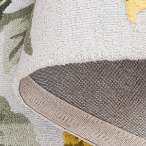 Safavieh Jardin Hand-tufted Floral Runner Rug - Luxurious Indian Wool For Elegant Home Décor Transformation Gold ,Sage Indian Wool Pile Jar275d-5