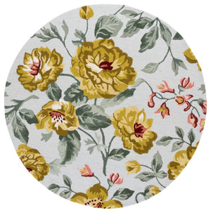 Safavieh Jardin Hand-tufted Floral Area Rug – Luxurious Indian Wool Design For Elegant Home Décor Bliss Gold ,Sage Indian Wool Pile Jar275d-9