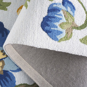 Safavieh Jardin Hand-tufted Floral Runner Rug - Luxurious Indian Wool For Elegant Home Décor Transformation Light Grey ,Blue Indian Wool Pile Jar275f-5