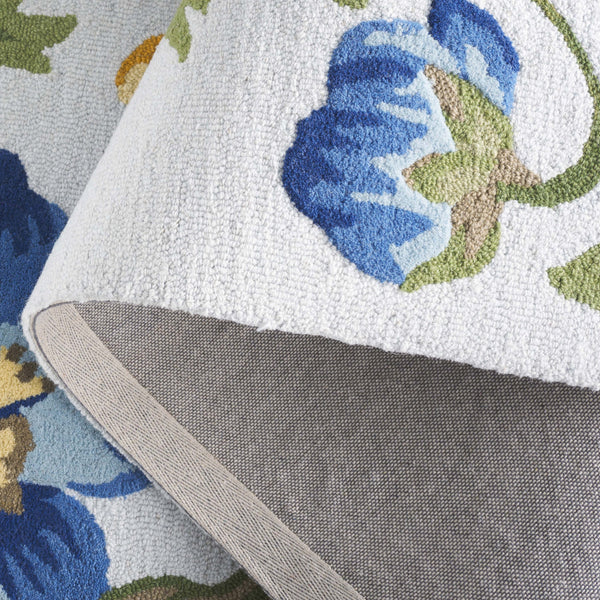 Safavieh Jardin Hand-tufted Floral Runner Rug - Luxurious Indian Wool For Elegant Home Décor Transformation Light Grey ,Blue Indian Wool Pile Jar275f-5