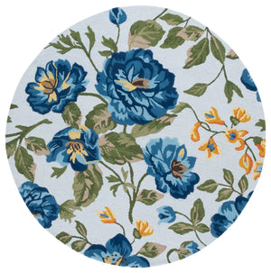 Safavieh Jardin Hand-tufted Floral Runner Rug - Luxurious Indian Wool For Elegant Home Décor Transformation Light Grey ,Blue Indian Wool Pile Jar275f-6r