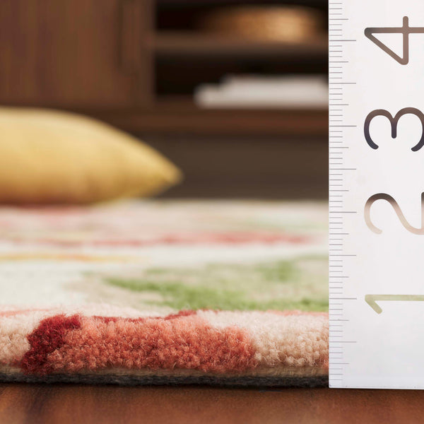 Safavieh Jardin Hand-tufted Floral Runner Rug - Luxurious Indian Wool For Elegant Home Décor Transformation Ivory ,Pink Indian Wool Pile Jar275u-5