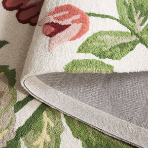 Safavieh Jardin Hand-tufted Floral Area Rug – Luxurious Indian Wool Design For Elegant Home Décor Bliss Ivory ,Pink Indian Wool Pile Jar275u-8